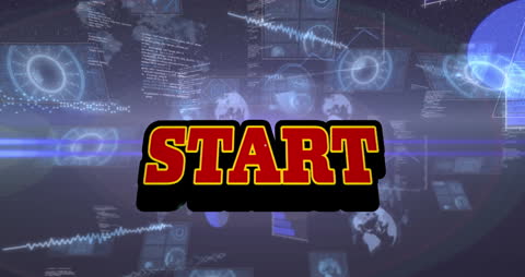 Dynamic Start Animation with Futuristic Data Interface