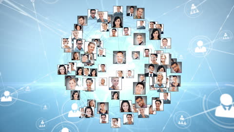 Global Network Connections with User Profile Photos