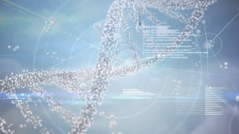 Futuristic DNA Strands with Digital Data Interface