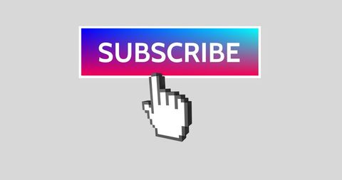 Digital Subscribe Icon with Pointer on Gray Background - Download Free Stock Images Pikwizard.com