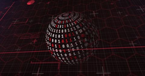 Digital Globe with Binary Sphere Overlay - Download Free Stock Images Pikwizard.com