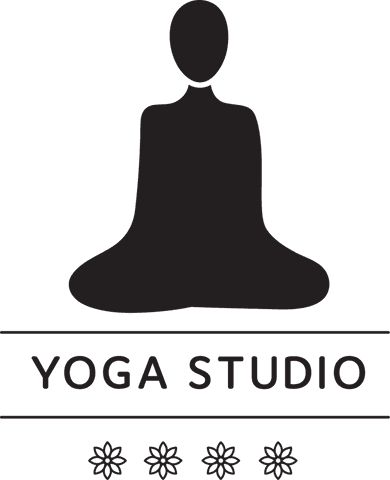 Yoga studio logo on transparent background for branding