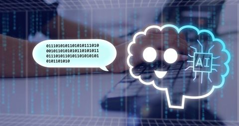 AI Data Processing Concept with Keyboard Interaction - Download Free Stock Images Pikwizard.com