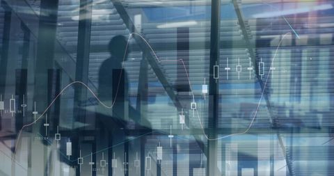 Silhouetted Business Figures Amid High-Tech Financial Data - Download Free Stock Images Pikwizard.com