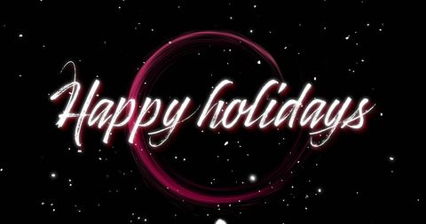 Festive Holiday Greeting with Glowing Light Circle - Download Free Stock Images Pikwizard.com
