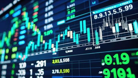 Close-Up of Financial Market Charts on Digital Screen - Download Free Stock Images Pikwizard.com