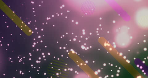 Abstract Light Spots and Colorful Circles Over Dark Background