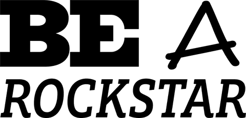 Be a rock star text on transparent background