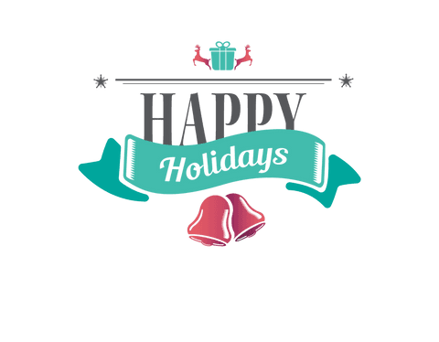 happy holidays vector on transparent background with bells and ribbon - Download Free Stock Videos Pikwizard.com