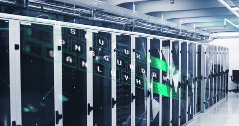 Animation of Data Connections in Modern Server Room
