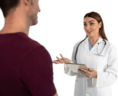 transparent doctor communicating with patient holding digital tablet - Download Free Stock Videos Pikwizard.com