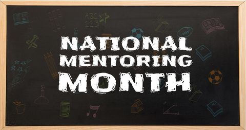 National Mentoring Month Chalkboard Art Design for Educational Campaign - Download Free Stock Images Pikwizard.com