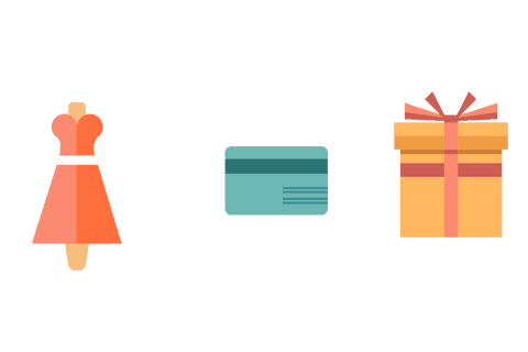 Transparent Shopping and Sale Icons - Dress, Credit Card, Gift - Download Free Stock Videos Pikwizard.com