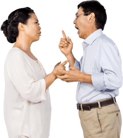 Transparent Disagreement Between Elderly Asian Couple Expressing Tensions - Download Free Stock Videos Pikwizard.com