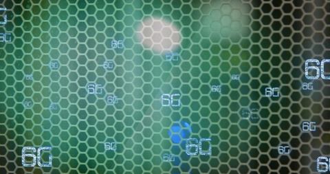 Abstract Digital 6G Network Concept with Hexagonal Pattern - Download Free Stock Images Pikwizard.com