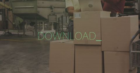 Warehouse Operations with Download Text Overlay - Download Free Stock Images Pikwizard.com