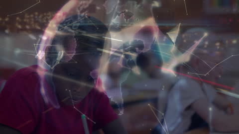 Global Networking Concept with African American Student