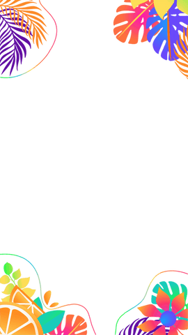 Transparent Tropical Frame with Colorful Botanical Decor - Download Free Stock Videos Pikwizard.com
