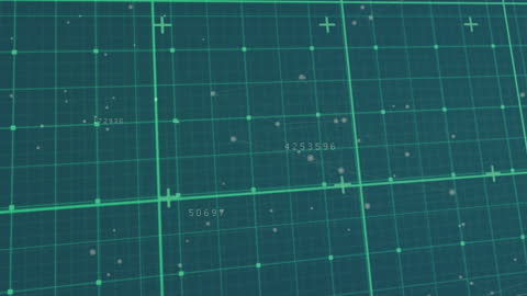 Abstract Digital Grid with Animated Mesh Overlay