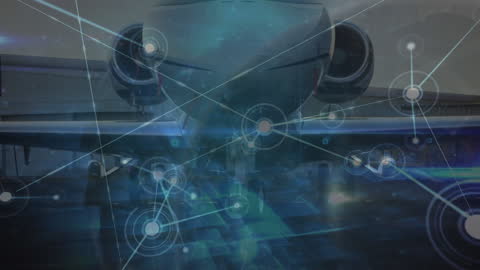 Digital Networking Overlay on Airplane