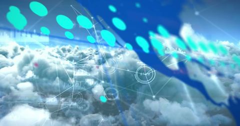 Abstract Digital Interface Concepts with Clouds and Network - Download Free Stock Images Pikwizard.com