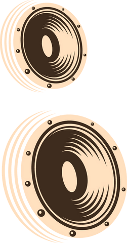stylized speaker cones with sound waves on transparent background - Download Free Stock Videos Pikwizard.com