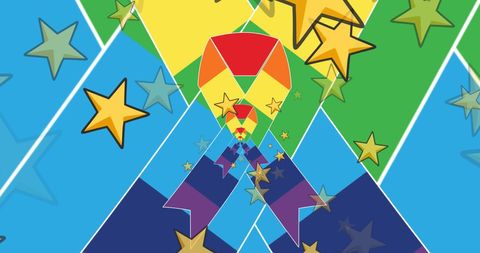 Vibrant Pride Rainbow Ribbons with Stars - Download Free Stock Images Pikwizard.com
