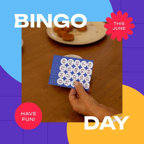 national bingo day celebrations concept with bingo card - Download Free Stock Templates Pikwizard.com