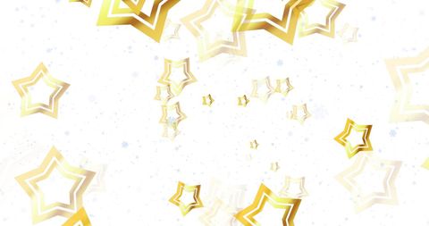 Gold Stars with White Background Herald Festive Celebration