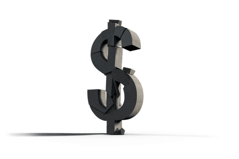 Broken Dollar Symbol on Transparent Background for Economic Concepts - Download Free Stock Videos Pikwizard.com