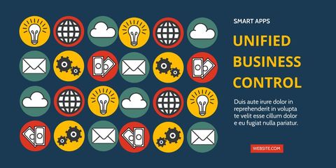 seamless app integration icons for business management - Download Free Stock Templates Pikwizard.com