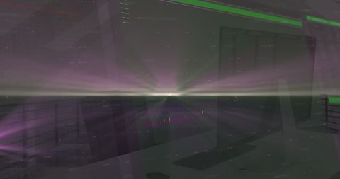 Digital Interface Overlay on Futuristic Office Workspace - Download Free Stock Images Pikwizard.com