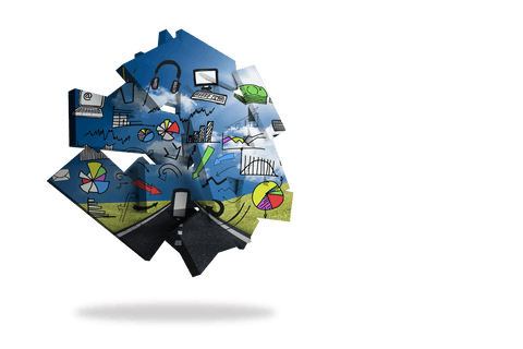 Transparent Media Elements Jigsaw Puzzle Style - Download Free Stock Videos Pikwizard.com