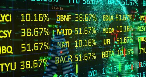 Digital Interface Screen Displaying Stock Market Data - Download Free Stock Images Pikwizard.com