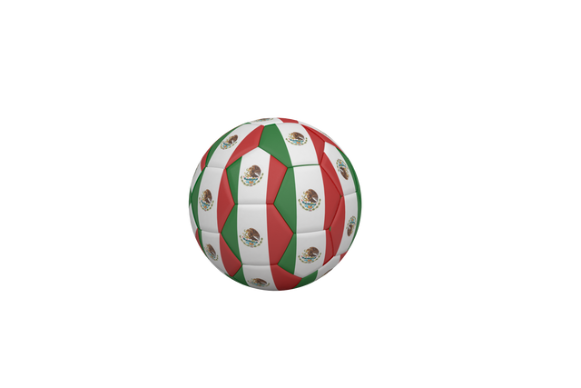 Transparent Sphere Football in Mexico Colors with Mexican Flag Patterns - Download Free Stock Videos Pikwizard.com