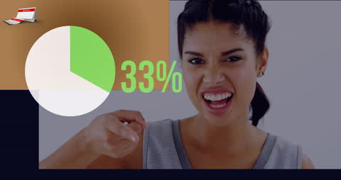 Business Presentation with Animated Data and Professional, Engaging Speaker