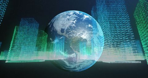 Global Digital Connectivity with Virtual Data Visual - Download Free Stock Images Pikwizard.com