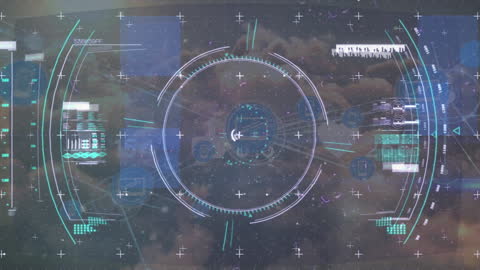 Digital HUD Interface with Data Scanning Overlay