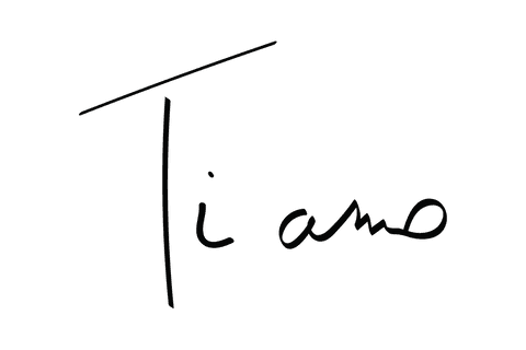 Transparent handwritten ti amo love message