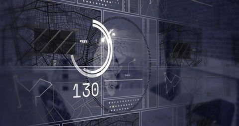 Digital Interface with Data Processing and World Map Visualization - Download Free Stock Images Pikwizard.com