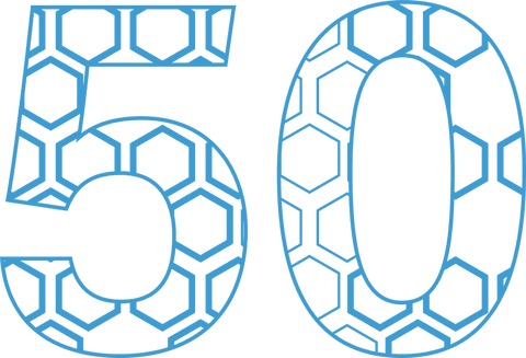 Transparent Blue Patterned Number 50 for Birthday Celebration - Download Free Stock Videos Pikwizard.com