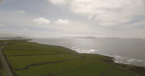 transparent horizon over lush coastal farm fields - Download Free Stock Videos Pikwizard.com