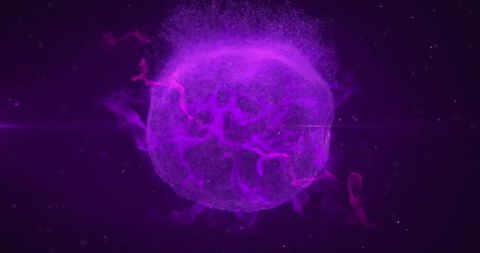 Glowing Purple Energy Sphere with Dynamic Light Trails - Download Free Stock Images Pikwizard.com