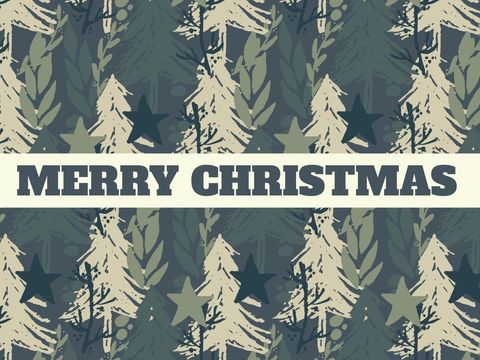Camouflage Christmas Design with Textured Trees and Stars - Download Free Stock Templates Pikwizard.com