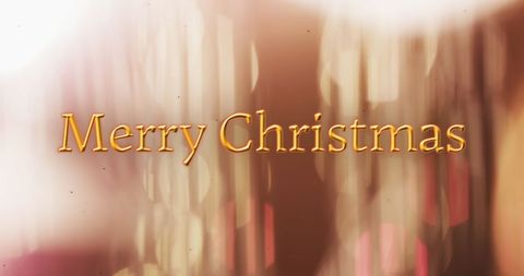 Festive Merry Christmas Text with Light Background