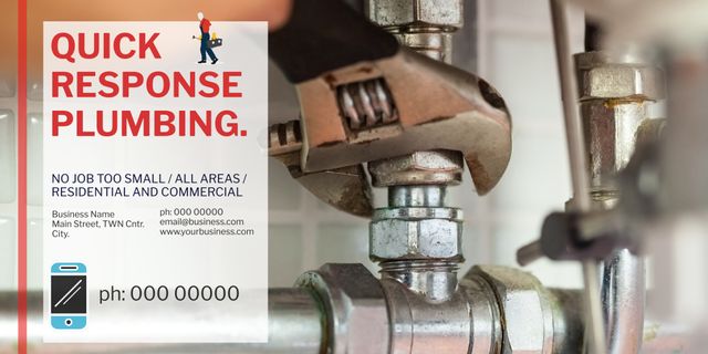 Professional Plumbing Services with Quick Response Guarantee - Download Free Stock Templates Pikwizard.com