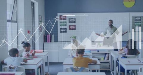 Teacher Integrating Data Analytics in Classroom Learning - Download Free Stock Images Pikwizard.com