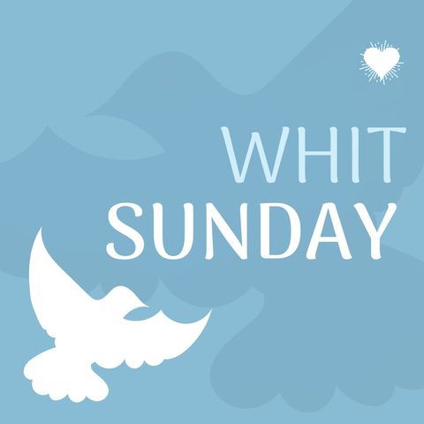 Whit Sunday Celebration with Dove Symbols - Download Free Stock Templates Pikwizard.com