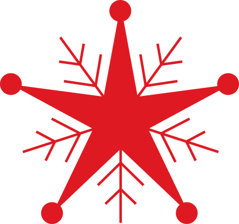 Red Abstract Snowflake Illustration on Transparent Background - Download Free Stock Videos Pikwizard.com