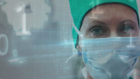 Surgeon Analyzing Digital Data for Medical Advances